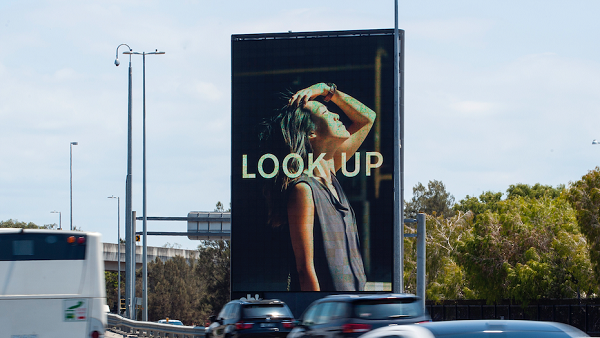 'Look Up' corporate promotion based on neurological science